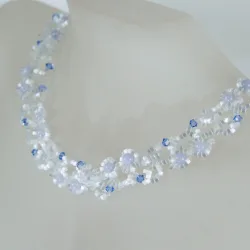 Necklace Gold filled 14K - Arabesque Chalcedony-Satin white - Necklace Gold filled 14K - Gold filled 14K